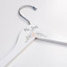 White Bridesmaid Printed Hanger with cream floral design