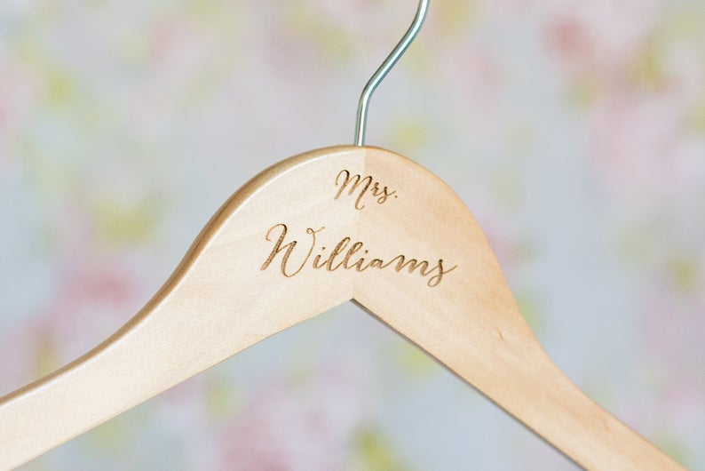 Personalized Wooden Bride Hanger #HG101