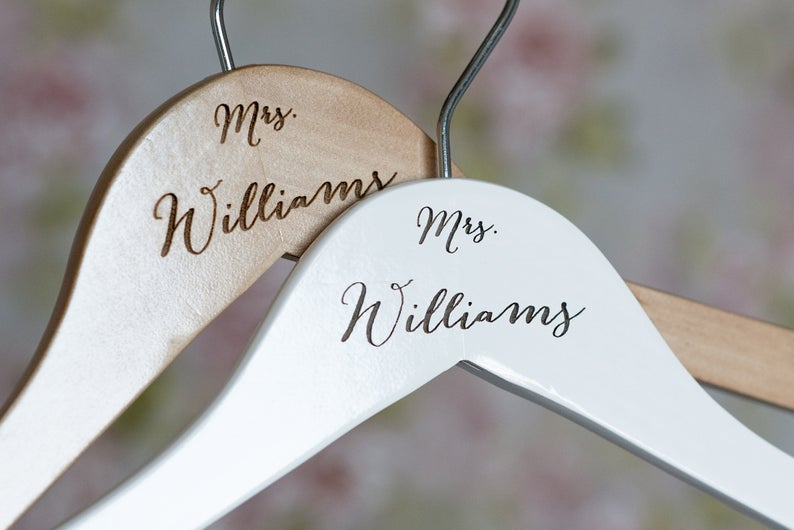 Personalized Wooden Bridal Hanger #HG101