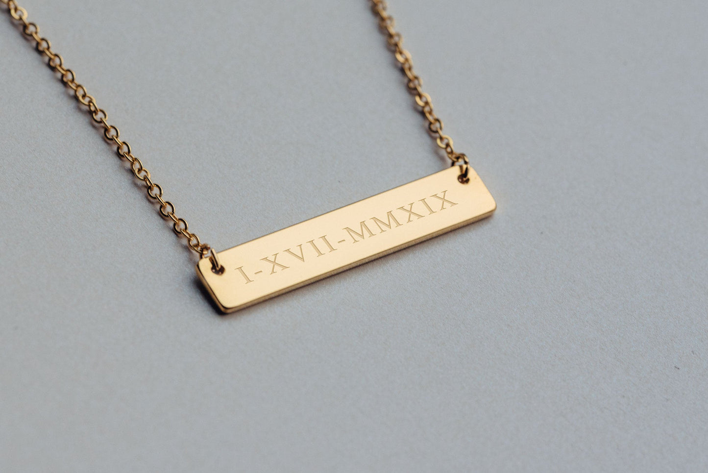 personalized bridesmaid horizontal bar neckless with name or coordinates with gold, silver and rose gold color options
