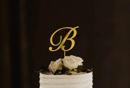 Personalized Single Monogram Cake Topper