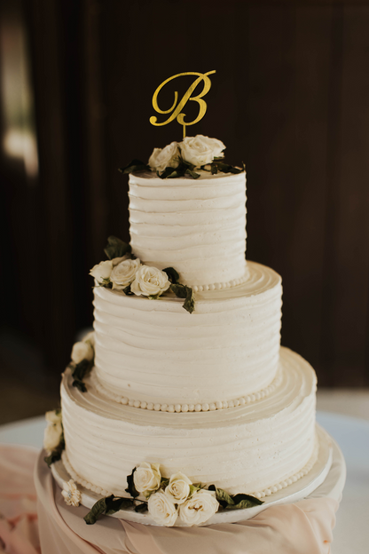 Personalized Single Monogram Cake Topper