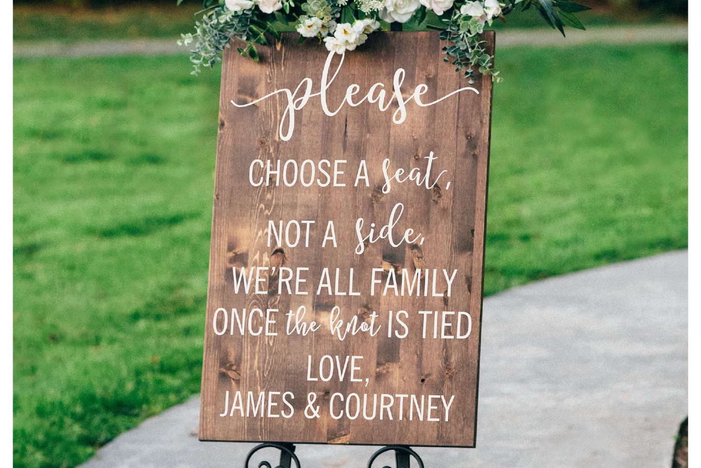 Vertical Wedding Welcome Sign