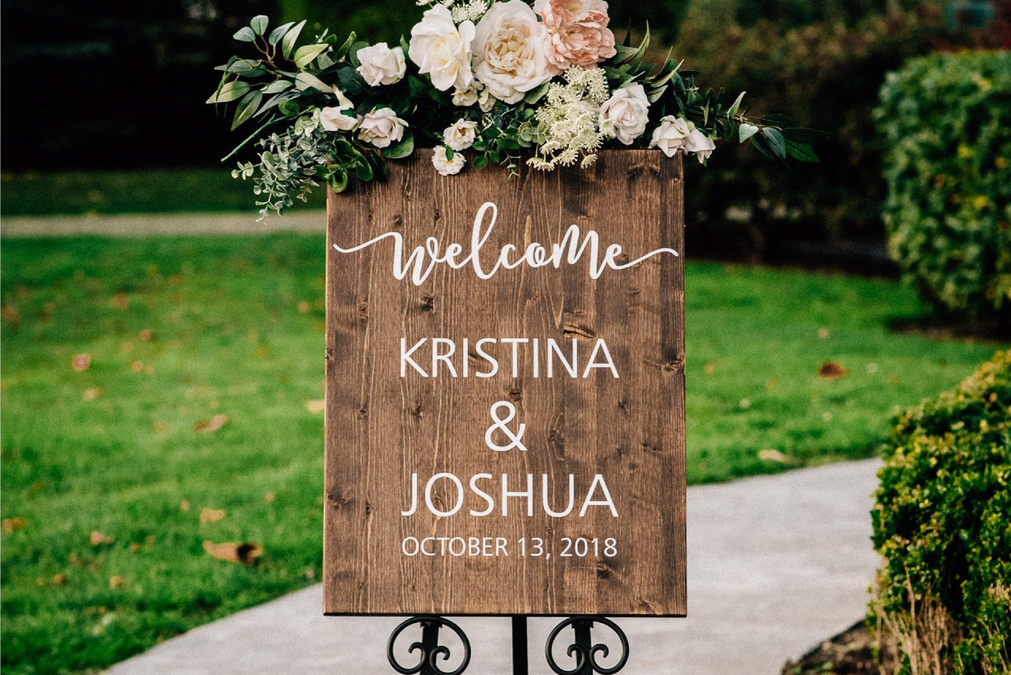 Wooden Wedding Welcome Sign