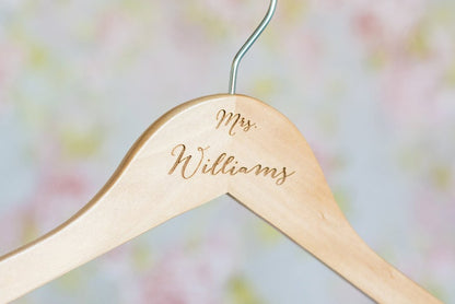 Personalized Wooden Bride Hanger #HG101