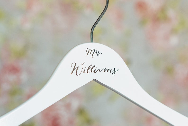 Personalized Wooden Bride Hanger #HG101