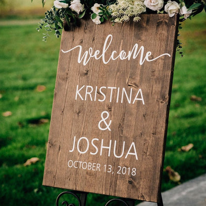 Wooden Wedding Welcome Sign