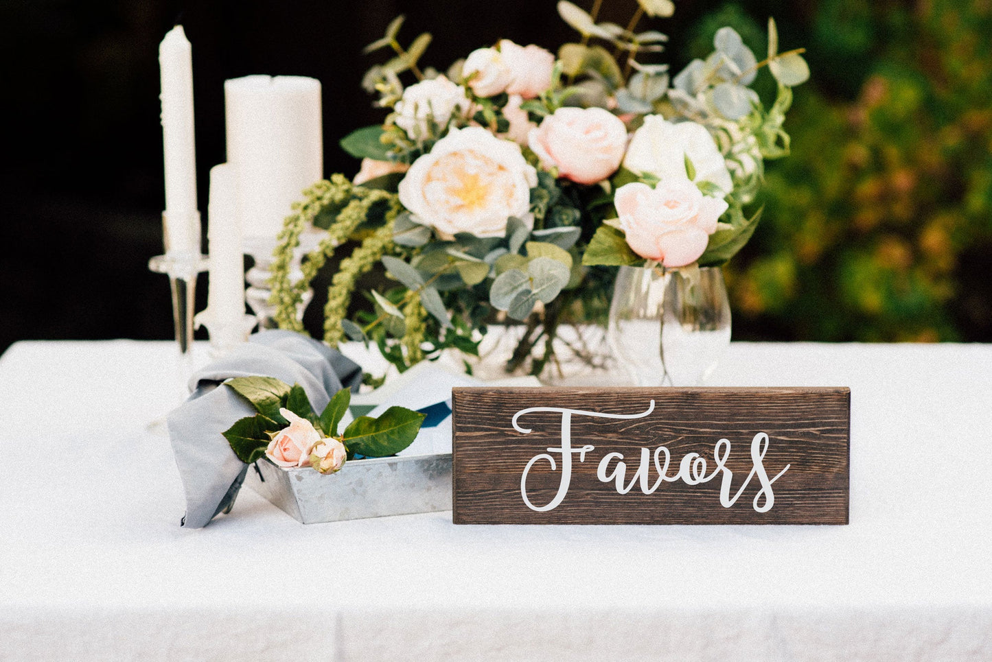 Favors Wedding Table Sign