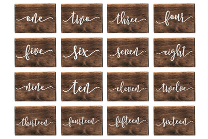 Rustic Wedding Table Numbers
