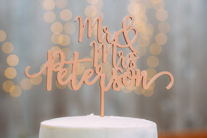 Mr And Mrs Cake Topper - #01