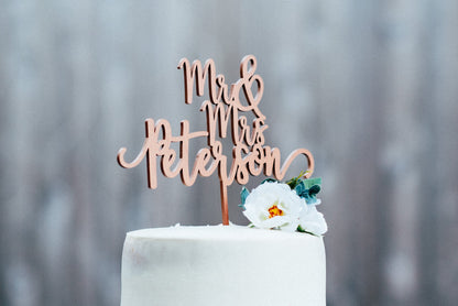 Mr And Mrs Cake Topper - #01