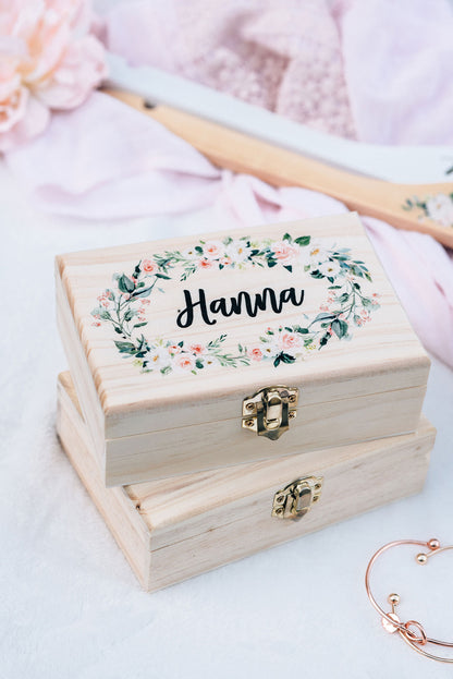 Flower Wooden Gift Box #WB001