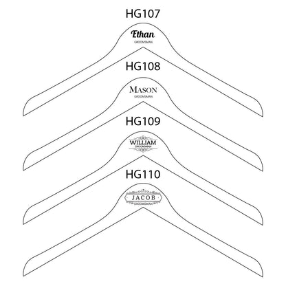 Personalized Groomsmen Wooden Hangers - HG108